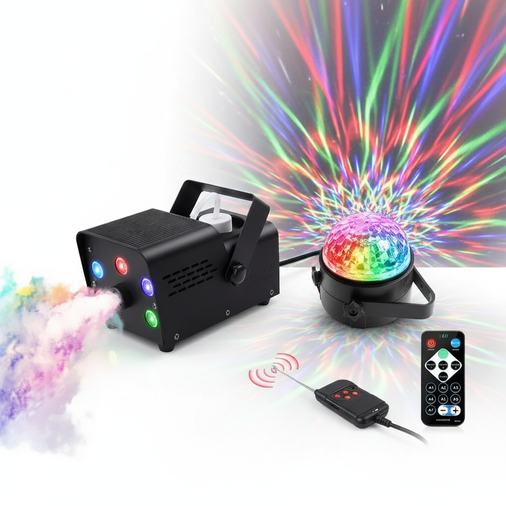 Disco Ball & Smoke Machine Bundle